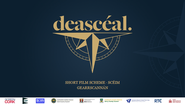 deascéal poster with supporter logos