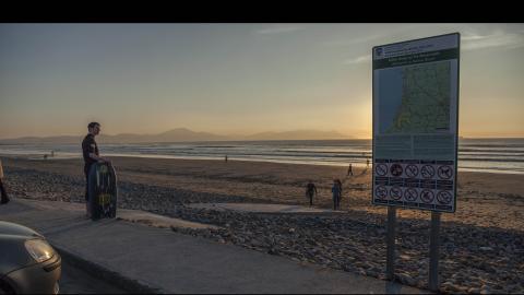 Banna beach beside carpark