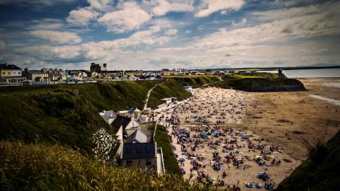 Ballybunion beach summer time 