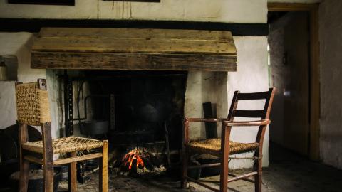 The Bog Village fireplace 